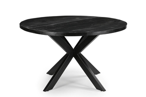 Folding <b>Dining</b> <b>Table</b> X leg Round Shape Black Home Furniture - Product Image 3