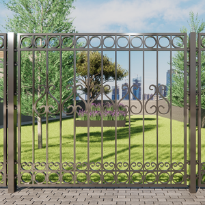 Clôture en fer forgé de haute qualité avec style de clôture en aluminium, portails en treillis et panneaux de clôture extérieurs pour l'aménagement paysager - Product Image 1