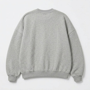 Sudadera con Capucha Extra Grande para Hombre, Color Gris Sólido, 100% Algodón Tejido, Informal, para Otoño, con Logotipo Frontal, Transpirable - Product Image 5