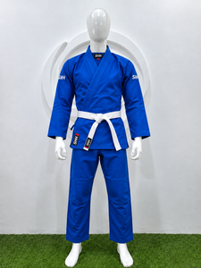 Custom Blue BJJ Gi Adult Brazilian Jiu Jitsu Uniform Reinforced <b>Kimono</b> <b>Jacket</b> Pants Set for Training Competition Martial Arts - Product Image 3