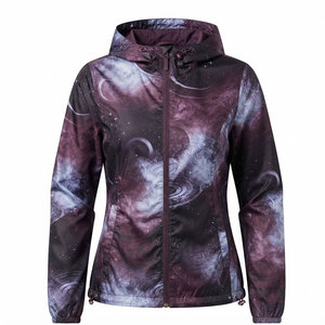 Elegant <b>Women</b> Windbreaker <b>Jacket</b> <b>Lightweight</b> Hooded Outdoor Sportswear Full Zip Breathable Fabric Modern Fit Functional Pockets - Product Image 1