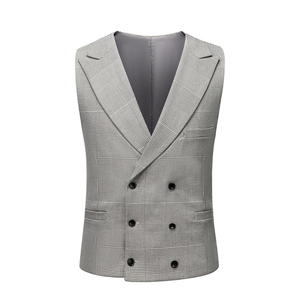 Abrigo de pantalón clásico de doble botonadura para hombre, de moda casual, de tela de estambre, para invierno, transpirable, para negocios - Product Image 3