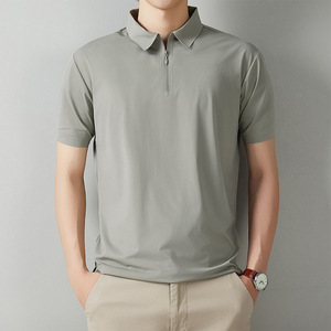 Polo para Hombre, Media Cremallera, Manga Corta, Transpirable, Corte Ajustado, Deportivo, Casual, Color Sólido, para Golf y Tenis, con Logotipo Personalizado - Product Image 2