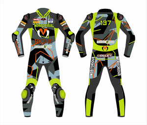 Men’s Custom Cowhide/Kangaroo Leather Racing Suit One Piece Jumpsuit/Traje with CE <b>Level</b> 2 Armor | Custom OEM Manufacturer - Product Image 1