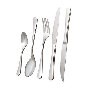 Ensemble de couverts en acier inoxydable mat avec fourchette, cuillère et couteau pour restaurant moderne, hôtel et repas à domicile - Product Image 5