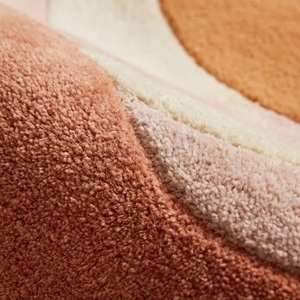 พรมทอมือรูปทรงหยักสีพาสเทลหลากสี พรมปูพื้นนุ่มฟู กันลื่น ทันสมัย เหมาะสำหรับห้องนั่งเล่น ห้องนอน ห้องเด็ก ตกแต่งห้อง - Product Image 5