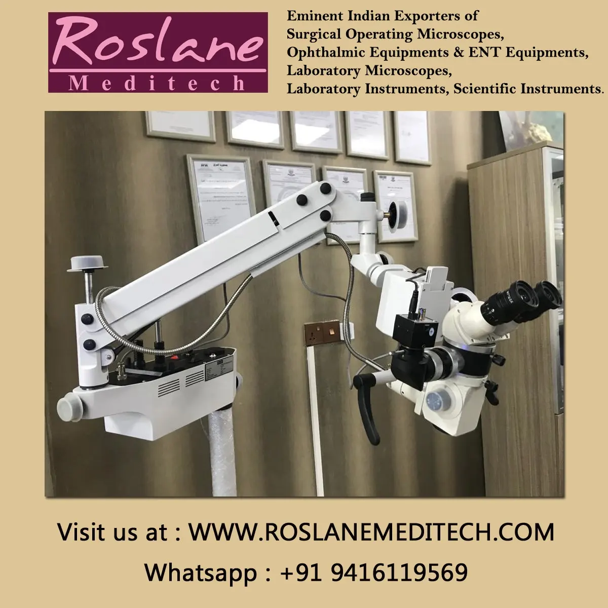 スムーズに操作しやすいウェットラボ眼科用顕微鏡光学機器医療用外科用顕微鏡卸売価格