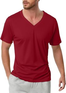 T-shirts décontractés pour homme Soft Touch, coupe slim, col en V, design basique, indispensable dans le garde-robe - Product Image 2