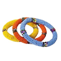 สร้อยข้อมือปักลูกปัดสำหรับผู้หญิงดีไซน์เนอร์ที่ทันสมัยและมีสีสันสวยงามด้วยสไตล์คลาสสิกอินเทรนด์บรรยากาศรื่นเริงตลอดฤดู - Product Image 3