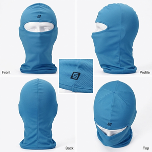 Balaclava bleue entièrement ornée de strass, imprimée par transfert thermique, couvre-visage complet, unisexe, adulte, respirante, imperméable, en polyester - Product Image 5
