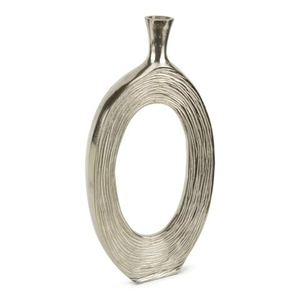 Vase à fleurs rond avec support, finition argentée, pour la maison, le salon, la table, usage décoratif, pour l'entrée de mariage, pot à fleurs - Product Image 2
