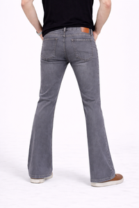 Jean en denim coupe droite gris pierre pour homme – un essentiel polyvalent au quotidien, confectionné en tissu riche en coton de qualité supérieure - Product Image 3