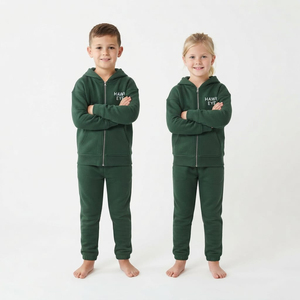 Conjunto Deportivo Unisex de Alta Calidad al por Mayor, Dos Piezas, Sudadera con Cremallera Completa, Pantalones Deportivos, Color Sólido, Ropa Casual, Fabricante con Logotipo Personalizado - Product Image 6