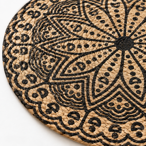 <b>Round</b> Bohemian Geometric Printed <b>Place</b> <b>Mat</b> with Mandala Design for Home Use - Product Image 5