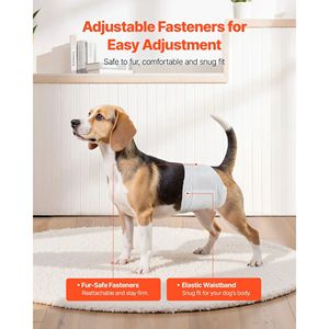 Pannolini Monouso Super Assorbenti per Cani Maschi, Fascia Addominale a 360 Gradi Anti-Perdita con Indicatore di Umidità, Fascia Protettiva per Cani - Product Image 5