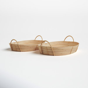 ชุดถาดเครื่องจักสาน2ถาดสำหรับตกแต่งบ้านที่หรูหราและมีสไตล์ - Product Image 5