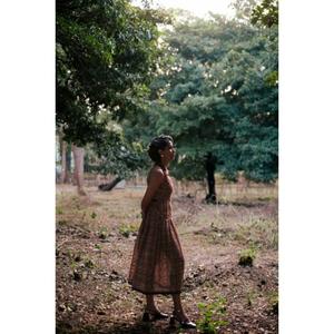 เดรสวินเทจพิมพ์ลายแขนกุดทรงเอไลน์ผ้าฝ้ายสำหรับผู้หญิงใส่ลำลองช่วงฤดูร้อน - Product Image 4