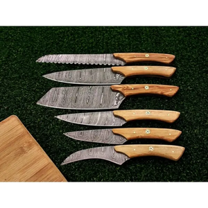 Kitchen <b>Knife</b> <b>Set</b> Stainless Steel Professional Chef <b>Knife</b> <b>Set</b> with <b>Sharp</b> Blade and Wooden Handle - Product Image 3