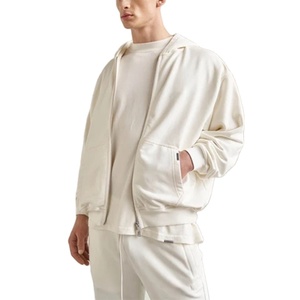 Haute qualité unisexe survêtement coton polaire hommes survêtement fermeture éclair mouche hommes sweats à capuche et pantalons hommes ensembles 2026 - Product Image 3