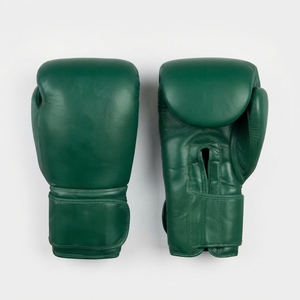 HAMSUB INDUSTRY <b>Green</b> <b>Leather</b> Boxing <b>Gloves</b> Lace-up Wrist Support Full Finger Lightweight Breathable Custom Made Packaging for - Product Image 2