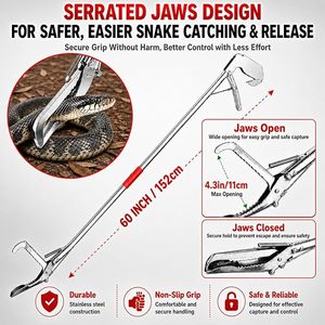 Pinza Plegable Profesional para Atrapar Reptiles y Serpientes, Equipo de Manipulación Segura para Exteriores, Servicio OEM - Product Image 4