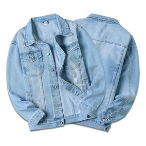 <b>Men's</b> Light Blue Washed Denim Trucker <b>Jacket</b> Button Closure Long Sleeve Regular Fit Casual Jean <b>Jacket</b> Streetwear Outerwear - Product Image 3