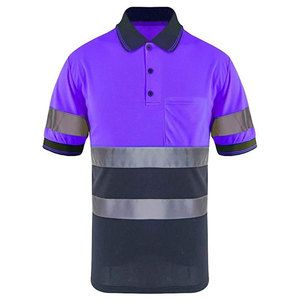 Polo de sécurité pour travaux en extérieur, classe 2 ANSI, tissu respirant imperméable, tissu performant réfléchissant, équipes de construction industrielle - Product Image 1
