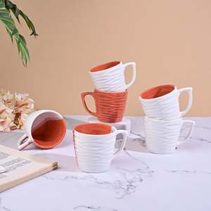 Ensemble de 4 tasses en céramique Ember Kissed Red Earthstone - Product Image 1