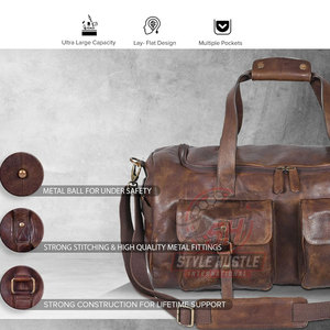 Bolsas de Viaje de Cuero Profesionales de Nuevo Diseño 2026, Bolsas de Viaje de Cuero Ligeras y Cómodas - Product Image 6