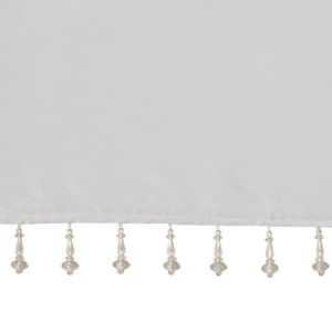 Mantovana 50x26 "in finta seta con perline in argento leggero - Product Image 2