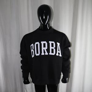 BORBA BLACK เสื้อสเวตเตอร์คอเต่า ผ้าฝ้าย 100% สีขาว ปักลาย เสื้อสเวตเตอร์คอกว้าง URBAN PRODUCTIONS - Product Image 3