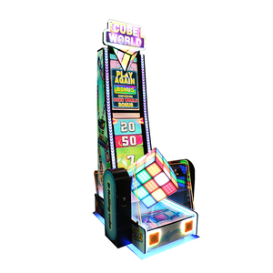 Máquina recreativa Cube World, equipo de entretenimiento operado con monedas, simulador de rodadura de cubos de madera y metal, juego de boletos de lotería - Product Image 1