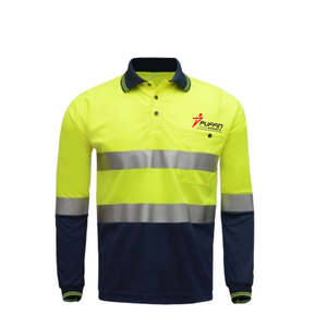 Service professionnel assurant une haute visibilité, uniforme de travail de sécurité à coupe régulière, polo avec bandes réfléchissantes de qualité. - Product Image 4