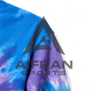 AIFRAN Sweat à capuche tie-dye pour homme 100% coton épais, style psychédélique, coupe oversize, écologique, respirant, nouvelle collection automne - Product Image 3