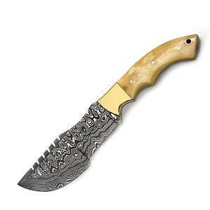 Couteau de survie à lame fixe Damas pour le camping en plein air, outil artisanal de survie en plein air - Product Image 3