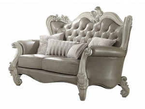 Royal Luxury Solid Teak Wood <b>Sofa</b> Set Classical 5 Seater Carved PU Leather Couch Coffee <b>Side</b> <b>Table</b> Antique Living Room Furniture - Product Image 4