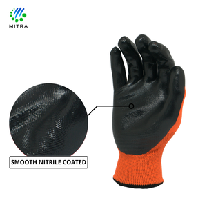 Gants de sécurité antidérapants GEKKO avec revêtement en nitrile, ajustement confortable, modèle NBR SMOOTH BLACK - Product Image 3