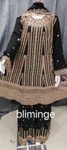 Diseñador de secuencia pesada bordado invierno Georgette traje delantero-trasero Zarkan piedras Salwar Kameez ropa India paquistaní - Product Image 3