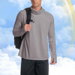 Hoodies de pêche pour hommes, protection solaire, chemises de pêche à manches longues, 100% polyester, séchage rapide, avec protection pour le visage, hoodie de pêche pour hommes - Product Image 4