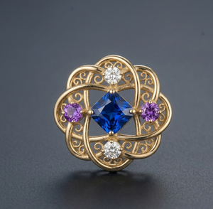 สร้อยคอไฮโดรสีน้ำเงินทรงสี่เหลี่ยมมินิมอล หินขนาด 8 มม. ความยาว 16 นิ้ว เงินแท้ 925 ชุบทอง 18K เครื่องประดับทันสมัยสำหรับใส่ทุกวัน - Product Image 3