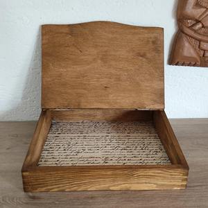 Boîte en bois imprimée pour archives de lettres, boîte à bijoux, boîte de rangement pour documents et organisation de papiers, vente en gros - Product Image 5