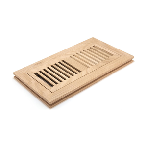 Ventilación con persianas de roble blanco sin terminar, registro de suelo de montaje empotrado 4x10 para suelos de roble, superficies de madera de ingeniería, clic fácil - Product Image 2