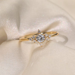 IGI/GIA Lab Grown Cut Diamond Vintage 14K Anillo de boda/compromiso amarillo Unisex Oro blanco fino para fiesta de aniversario-Worthy - Product Image 3