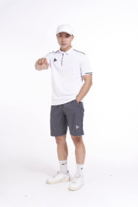 เสื้อสำหรับผู้ชายผ้าโพลีเอสเตอร์แขนสั้นทรงพอดีตัวแห้งเร็วสำหรับผู้ชายผู้หญิงและเด็ก - Product Image 5