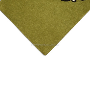 Tapis tibétain tufté à la main, motif tigre, à poils ras, en laine verte, rectangulaire, vente en gros - Product Image 3
