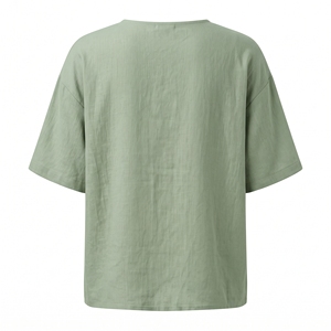 Blusa de Verano para Mujer, Estilo Casual, con Lazos Delanteros, de Poliéster, Transpirable, OEM, ODM, Venta al por Mayor, Fábrica, Marca Privada |   MOQ bajo - Product Image 2