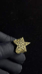 Anillo de Moissanita con Baño de Rodio de la Mejor Calidad, Estilo Hip Hop, Diseño de Estrella, para Hombre, Corte Elegante, Regalo de Cumpleaños - Product Image 4