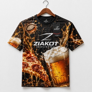 เสื้อยืด ZIAKOT รุ่นใหม่ ออกแบบเองได้ สีดำ-ขาว-เขียวอมฟ้า สำหรับผู้ชาย เน้นประสิทธิภาพการเล่น - Product Image 5