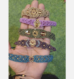 Pulsera de macramé ajustable con forma de flecha Simple, hilo mixto para fiesta de oficina o boda, regalo del Día DE LA República para amantes de la joyería - Product Image 3