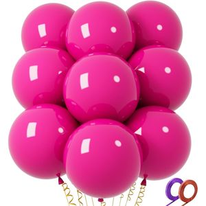 32pcs Hot Pink 18-Inch <b>Round</b> Large Latex Party <b>Balloons</b> for Birthday and Wedding Decorations - Product Image 1